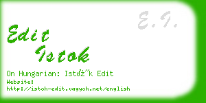edit istok business card